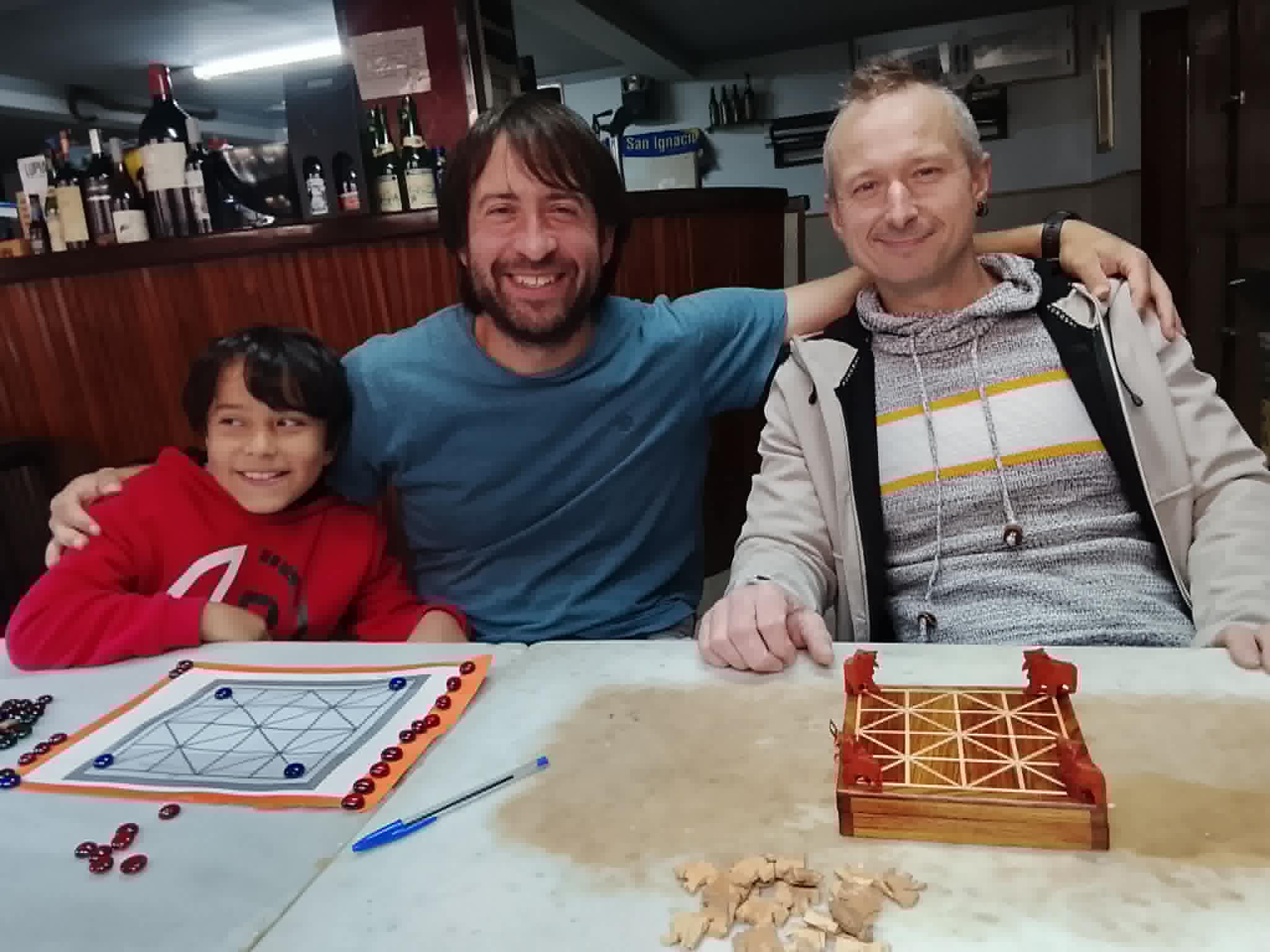 Baghchal players in Basque Country, Spain